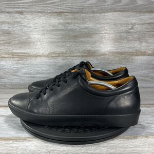 Jak Men’s Black Leather Low top Sneaker Shoes Size EU 45 US 11